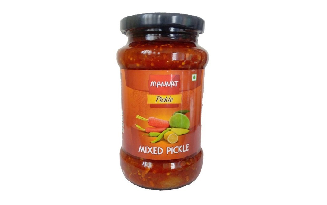 Mannat Pickle Mixed Pickle    Glass Jar  400 grams